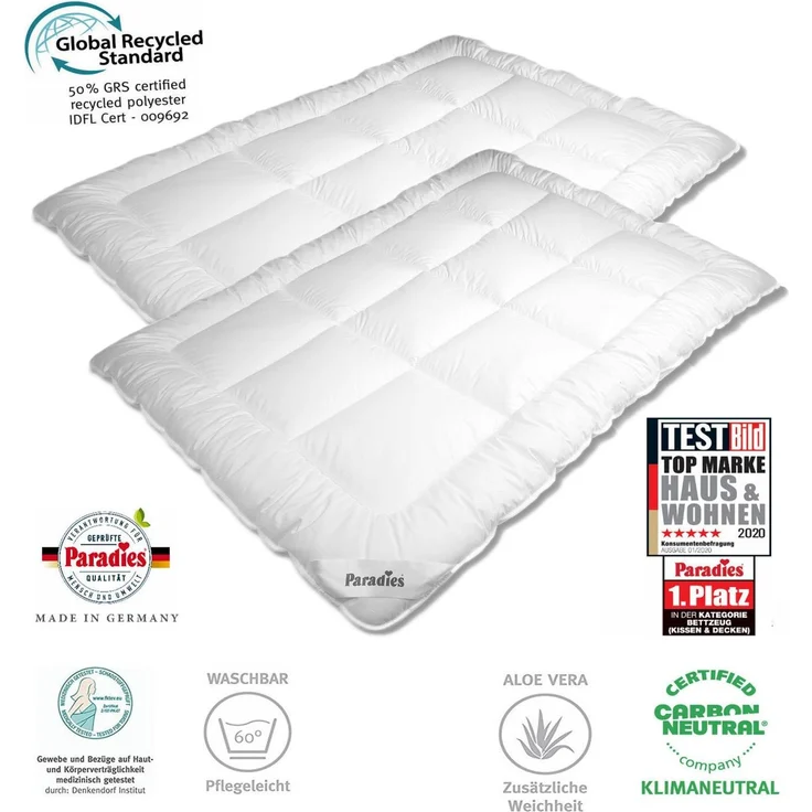 2 Stück Paradies Halia winterwarm extra warme Bettdecke Decke 135x200 – Bild 2