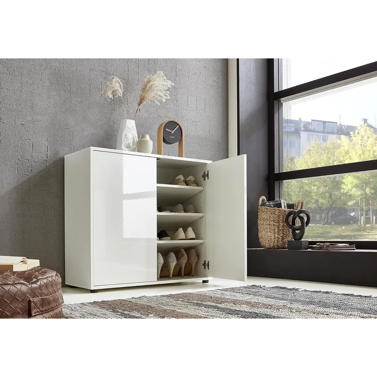 BMG Möbel Sideboard Mailand Set 5 (Kommode Anrichte Aktenschrank), 2x Schuhschrank, 1 x Schubkastenkommode – Bild 3