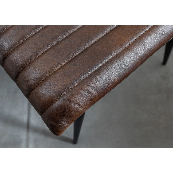 Stuhl Echtleder 44x56x89 braun IRON LABEL #09 – Bild 5
