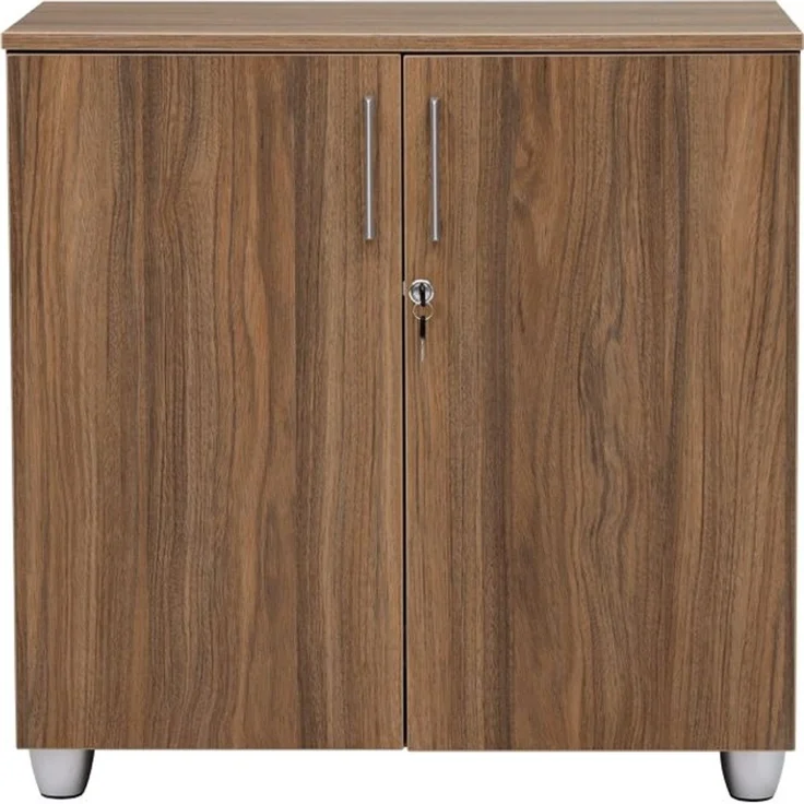 Aktenschrank, 80 cm x 40 cm x 80 cm Nussbaum Dekor/Anthrazit – Bild 1