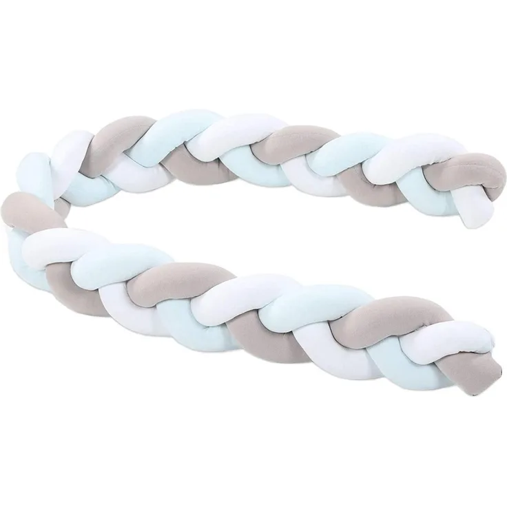 Tobi babybay Nestchenschlange geflochten weiß/beige/aqua