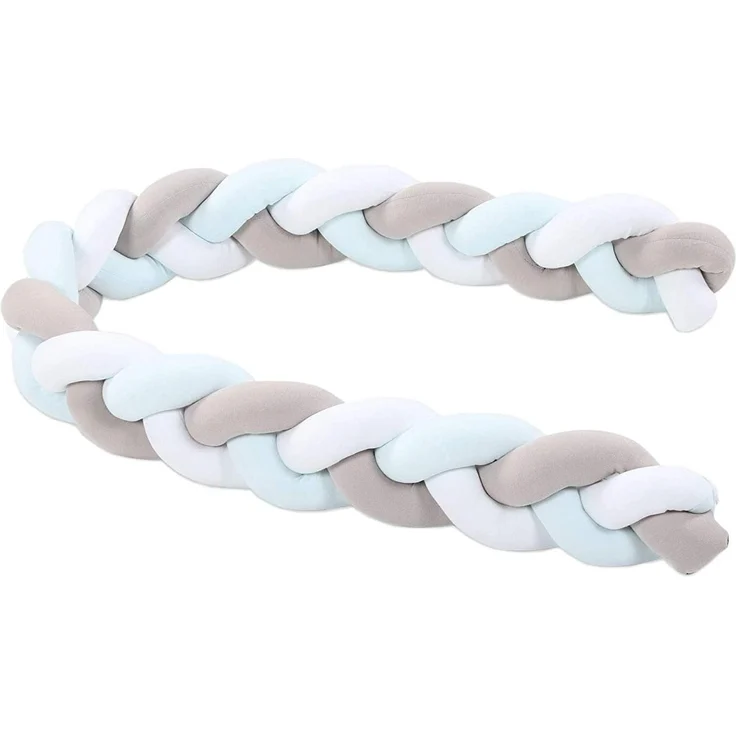 Tobi babybay Nestchenschlange geflochten weiß/beige/aqua – Bild 1