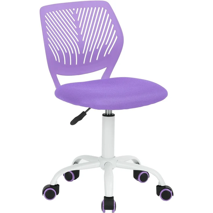FurnitureR Bunter Schreibtischstuhl, moderner höhenverstellbarer Computerstuhl ohne Armlehnen, ergonomischer Drehstuhl für Kinderzimmer und Home Office – Bild 1