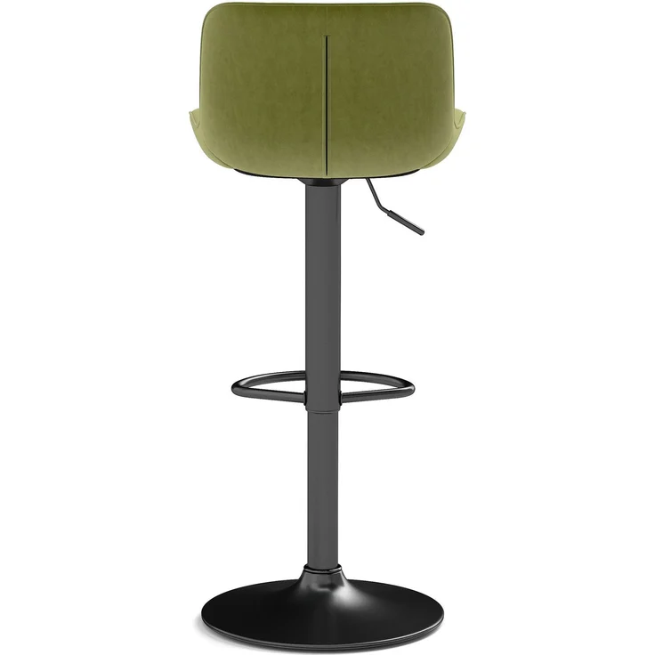 Barhocker 4er-Set, 87x47x46 cm, drehbar, grüner Samt – Bild 5