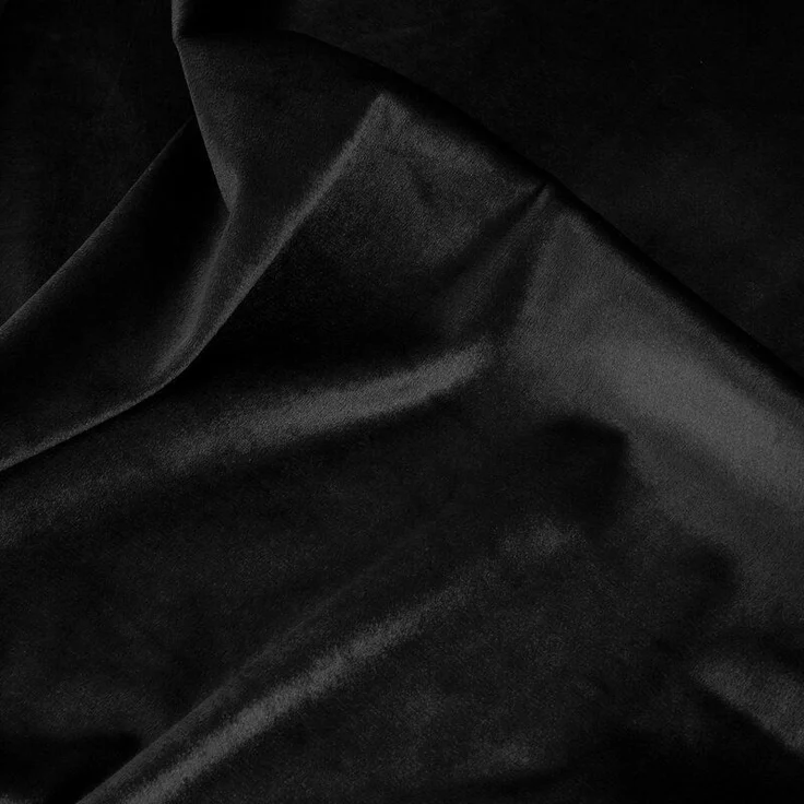 Vorhang AURA mit Rüsche Velours Samtvorhänge schwarz 140x270 cm Kräuselband – Bild 7