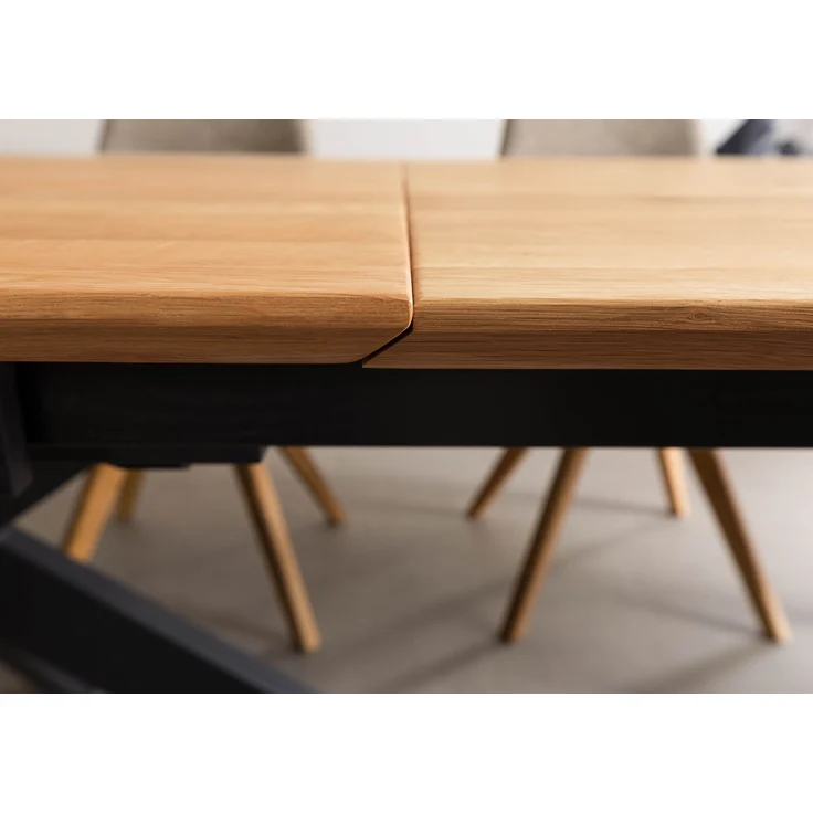 Esstisch verlängerbar Wildeiche 200-285x100 natur geölt KITZBÜHEL #12 – Bild 6