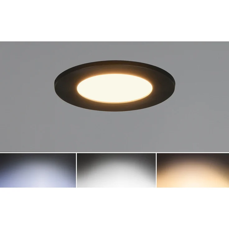 LED Einbaustrahler 6er Set, dimmbar, 2 Lichtfarben für Badezimmer, Ø 8,5cm – Bild 4