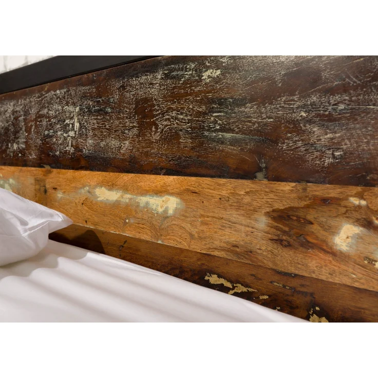 Bett mit Bettkasten Altholz 180x200 mehrfarbig lackiert INDUSTRIAL #109 – Bild 5
