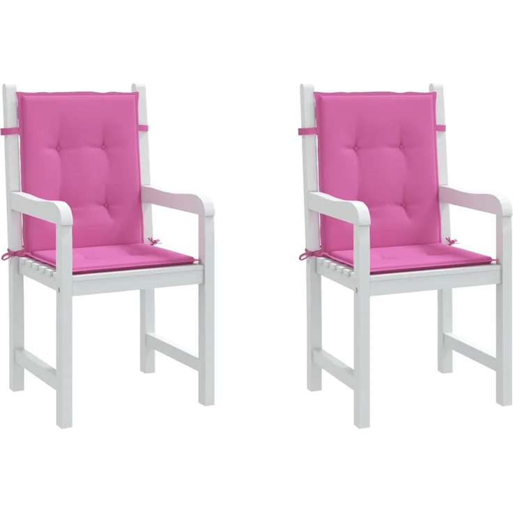vidaXL Niedriglehner-Auflagen 2 Stk. Rosa Stoff 361334 – Bild 4