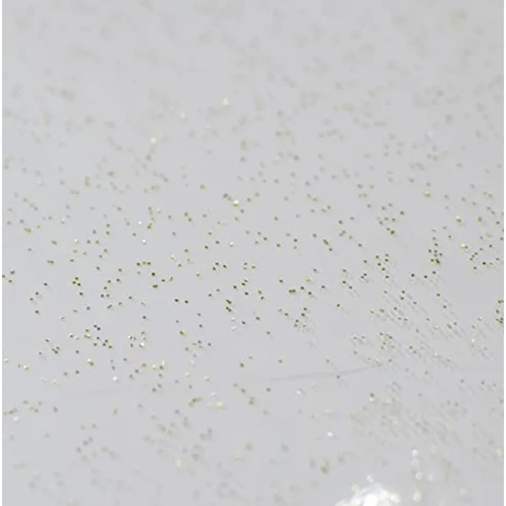 GEMITEX Transparente Tischdecke mit Glitzer-Gold-Effekt, gewachst, hergestellt in Italien, wasserdicht, schmutzabweisend, praktisch, langlebig, hygienisch, Möbel, schützt und beeindruckt Ihren Tisch – Bild 2