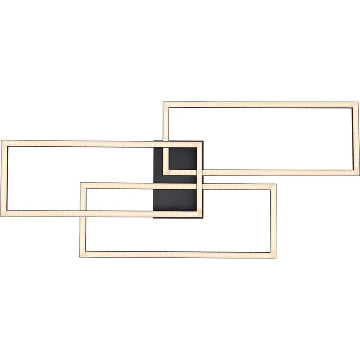 LED Deckenleuchte, schwarz-weiß, Fernbedienung, L 90 cm – Bild 8