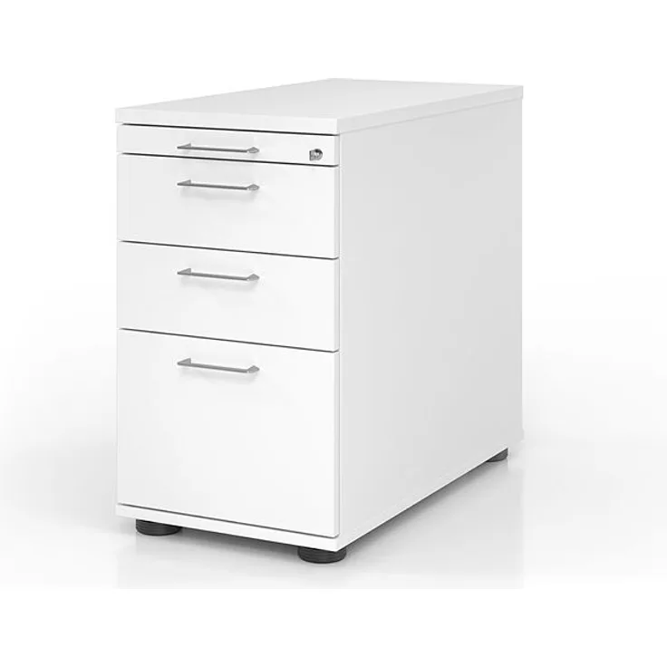 Standcontainer SC40 80cm, 2 Schübe, 1 HR, Schloss, BM Weiss