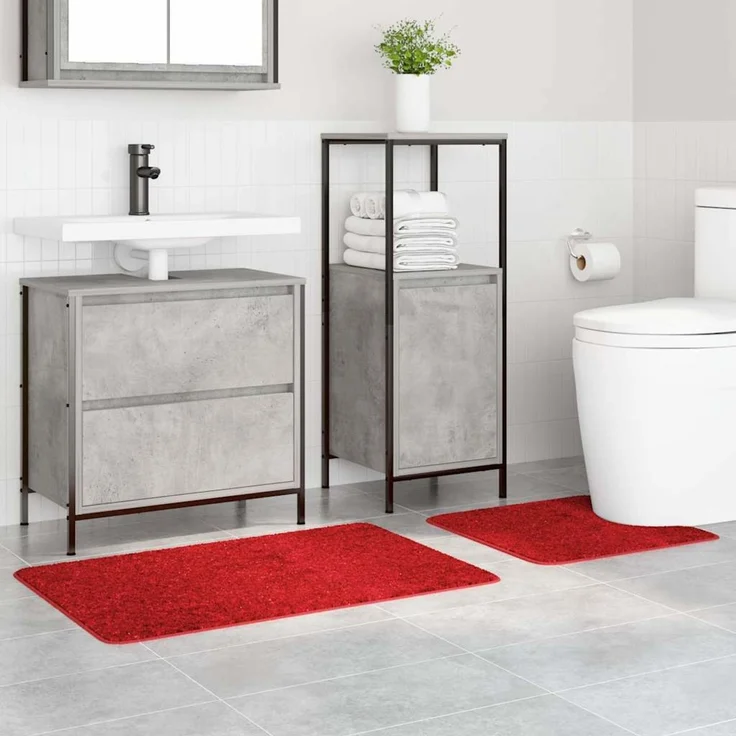 vidaXL Anti-Rutsch Badematten-Set 2 Stk. Rot 50 x 50 cm PP 4019858 – Bild 3