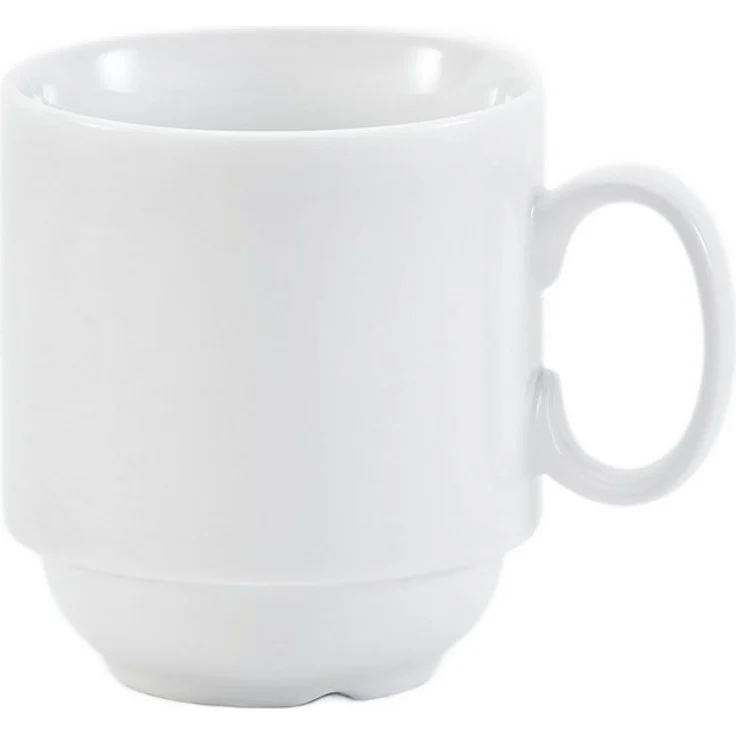 van Well Becher Trend, Porzellan, spülmaschinenfest, mikrowellengeeignet, stapelbar, 0,25 L, 6-teilig – Bild 2