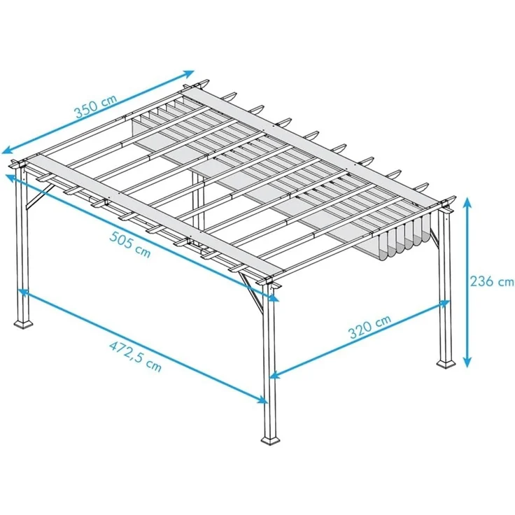 Paragon Outdoor Aluminium Pergola Florenz 1116 | – Bild 8
