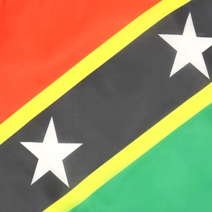 AZ FLAG Flagge St. Kitts und Nevis 45x30 cm Polyester 100D Kordeln | Für innen und außen Föderation Saint Kitts und Nevis dekorative Flagge St Kitts & Nevis doppelte Nähte und verstärkte Kanten – Bild 3