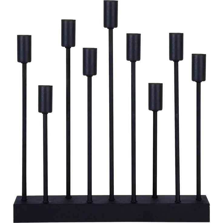 STAR TRADING Fensterleuchter Tischleuchte Kerzenleuchter Fensterleuchter 9flammig E14 50cm schwarz – Bild 4