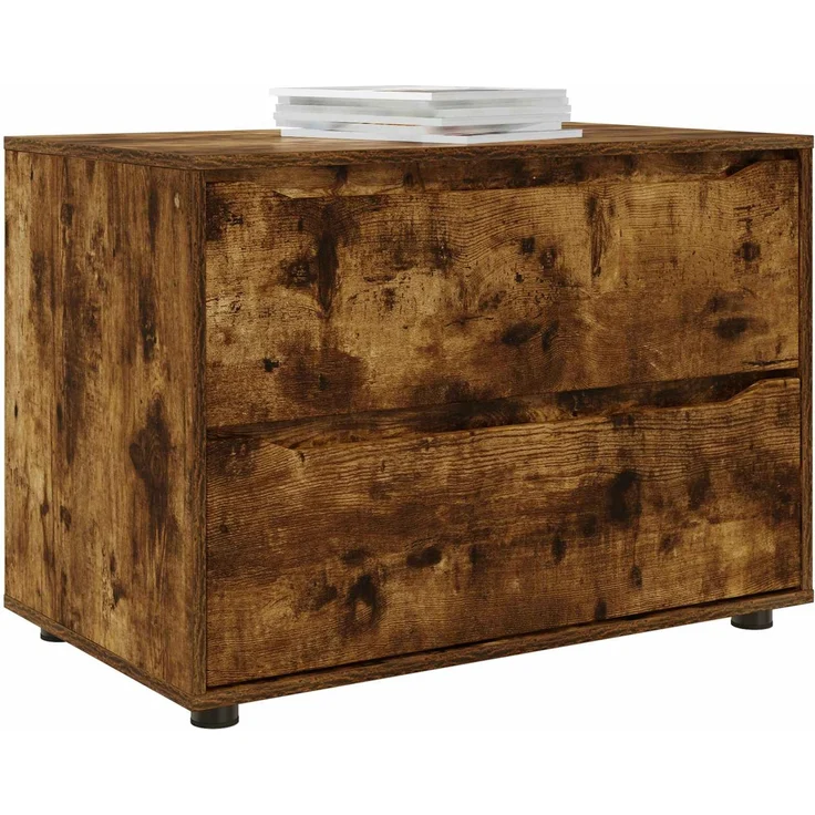 vidaXL Aufbewahrungsschrank 80 x 48 x 57 cm Holzwerkstoff Räuchereiche 888822 – Bild 3