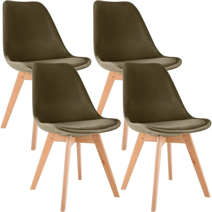 4er Set Stuhl Linares Samt [316869]