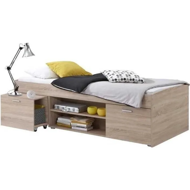 Bett CARLO Kinderbett Kinderzimmerbett in Eiche Dekor 90x200