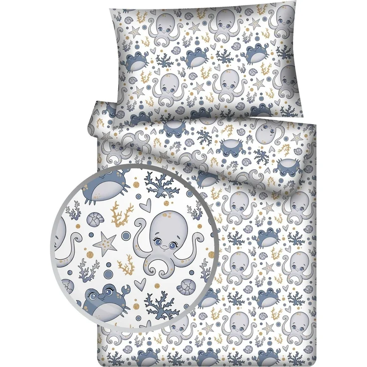 KiGATEX Kinderbettwäsche KiGATEX Set 2-teilig, 100x135 + 40x60 cm, für Mädchen + Jungen, 100% Baumwolle, weich & atmungsaktiv, waschbar bei 60°C