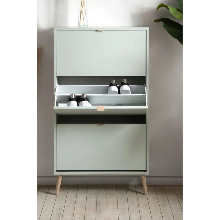 Schuhschrank Aldan in grün 70 x 125 cm – Bild 3