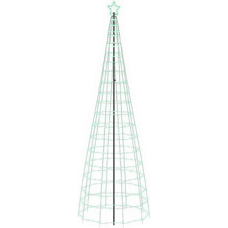 vidaXL LED-Weihnachtsbaum EKENAS 300 cm 390 LEDs Mehrfarbig Stahl 42050820 – Bild 2