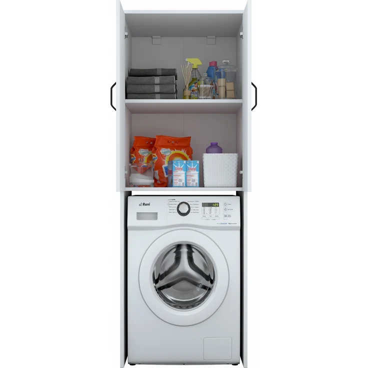 Waschmaschinenschrank, 'KD110', 181,8 x 62,5 x 65, Weiß – Bild 9