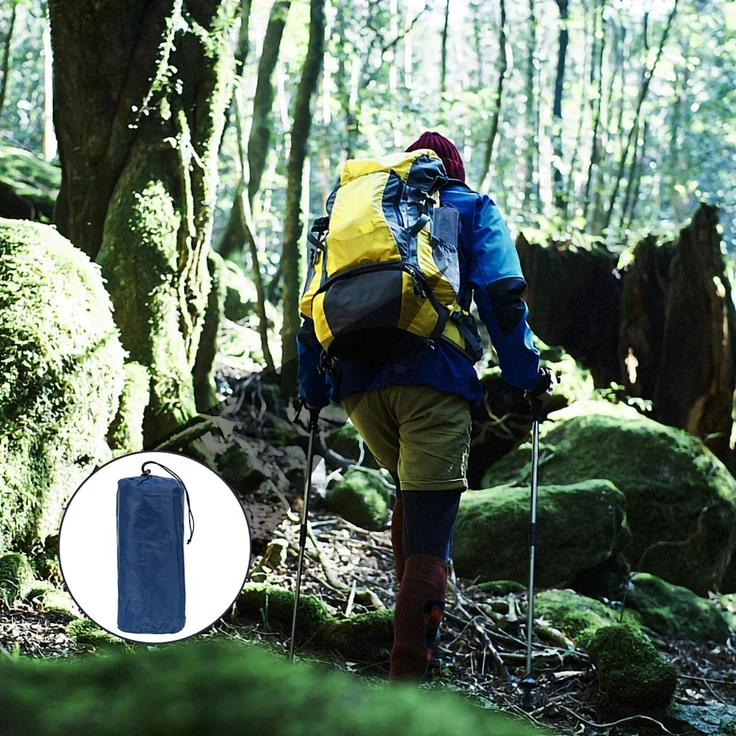 Eikuavons Camping Isomatte, Isomatte Camping Aufblasbar, für Camping Wandern Strand, 8.5cm Dicke Isomatten Camping Ultraleicht mit Kissen Isomatte Selbstaufblare Schlafmatte, Blau – Bild 5