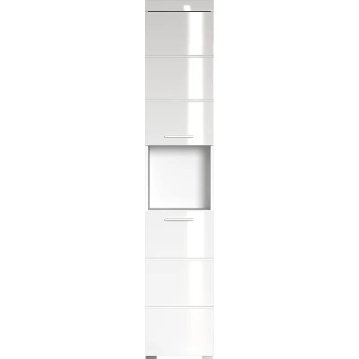 Trendteam 'Amanda' Hochschrank, Holz, Weiß Hochglanz, 190 x 31 x 37 cm – Bild 1