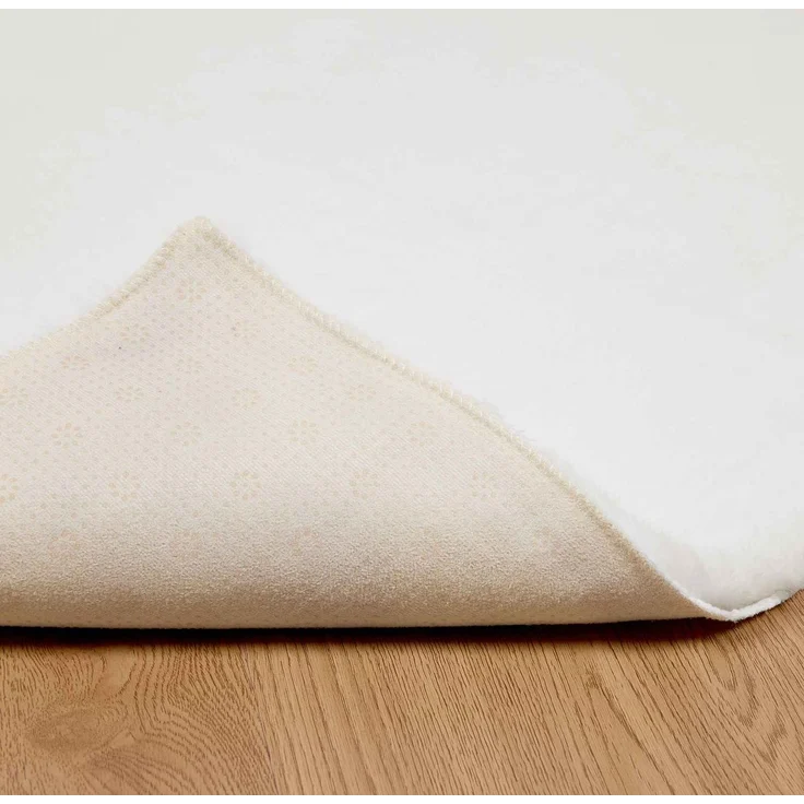 vidaXL Rutschfester Kunstfellteppich Olite Weiß 120 x 170 cm Polyester 42021614 – Bild 7