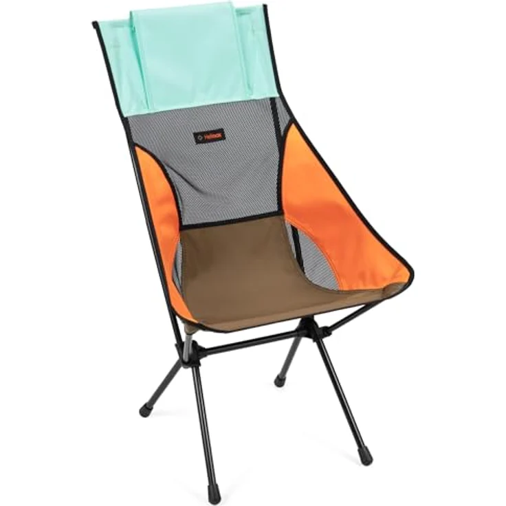 Helinox Sunset Chair | Mit seinem erweiterten Design ist Dieser Stuhl möglicherweise die ultimative Kombination aus Verstaubarkeit, Komfort und Unterstützung (Mint Multiblock) – Bild 1