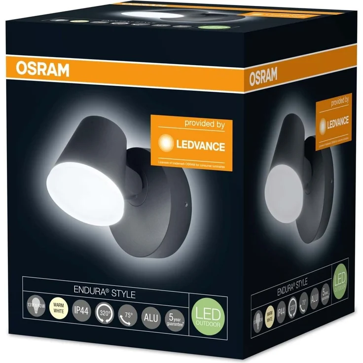 Osram LED Wand- und Deckenleuchte, Leuchte fuer Aussenanwendungen, warmweiss, Endura Style Midi Spot I – Bild 4