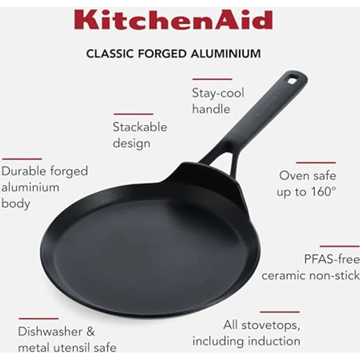 KitchenAid Crêpepfanne Classic Forged, Aluminium, Induktion, PFAS-frei – Bild 4