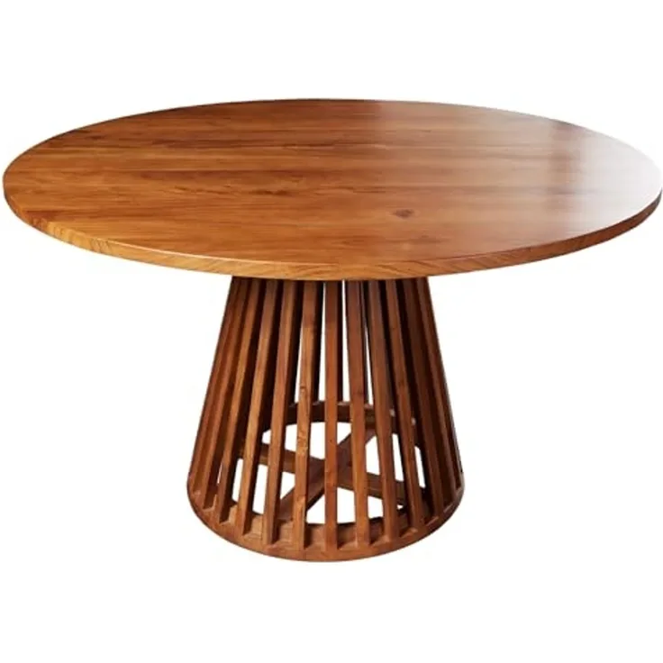 riess-ambiente Esstisch MAISON JADE Ø130cm natur (Einzelartikel, 1-St), Esszimmer · Massivholz · Akazie · rund · Scandinavian Design