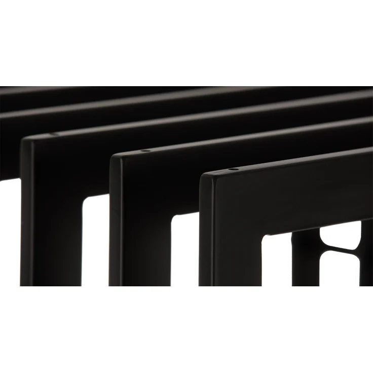 DELUKE® Kaminholzregal Metall PREMIUM - Innen und Aussen, Schwarz Brennholzregal innen Kaminholzständer Kaminholzhalter Feuerholzregal Aussen Holz stapeln Terrasse, 40x50x150cm – Bild 7