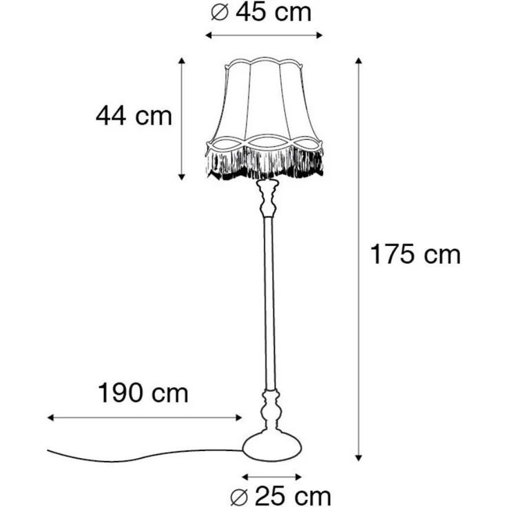 Qazqa Stehlampe Classico, ohne Leuchtmittel, E27, Rosa, Retro, Holz, 1-flammig – Bild 3