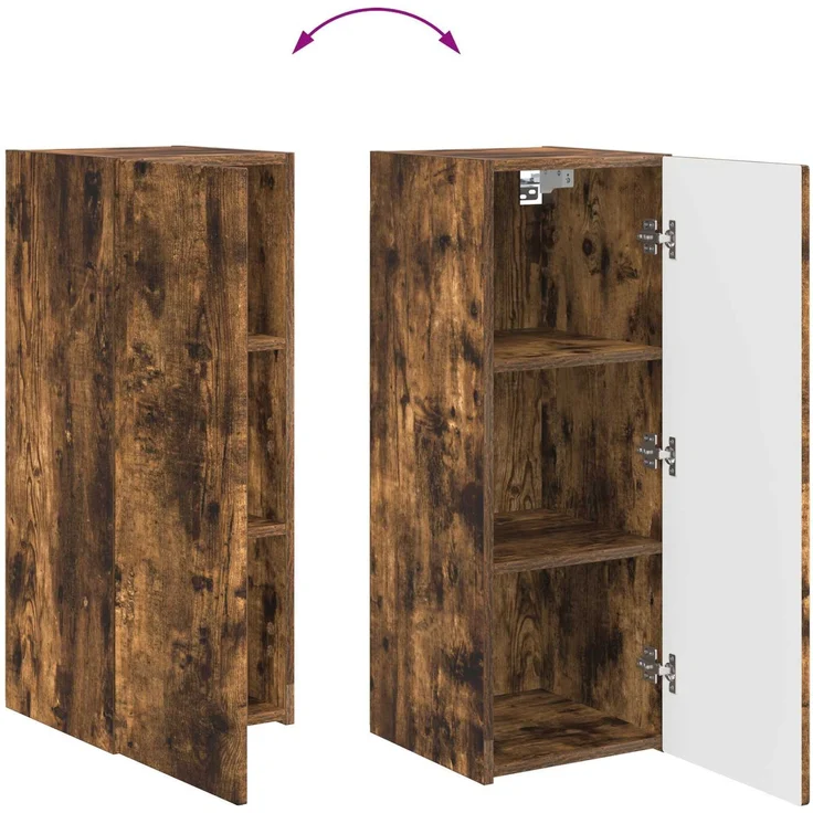 vidaXL TV-Schrankset 4 pcs Geräucherte Eiche Holzwerkstoff 3409164 – Bild 12