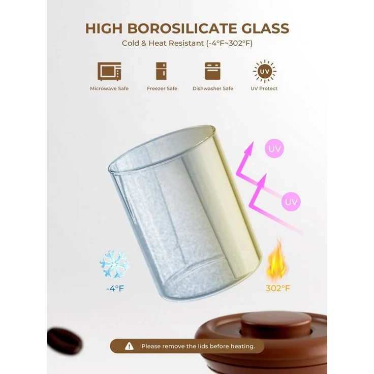 SURFOU Kaffeedose Kaffeedose Glas 900ml Luftdicht mit Ventil für Kaffeebohnen Braun, Glas, (1200 ml Fassungsvermögen, Vorratsdosen mit Deckel Luftdicht, Vorratsdosen, Vorratsdosen Glas mit Deckel, KaffeedoseLuftdicht, Braune Kaffeedose aus Borosilikatg... – Bild 4