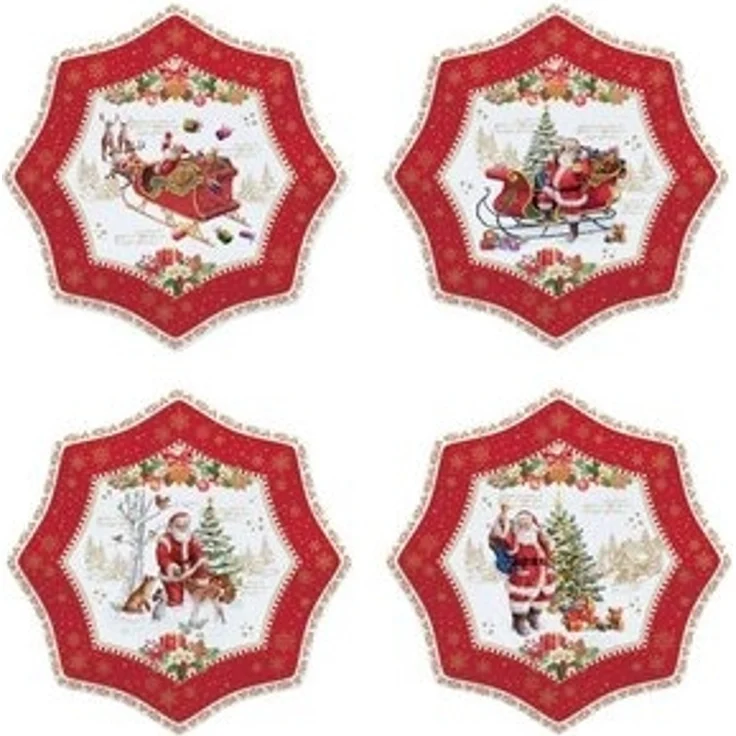 EasyLife Dessertteller CHME1002 - Christmas Memories 4er SET", -16 cm-, (4 St) – Bild 4