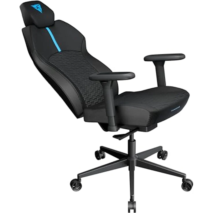 ThunderX3 SOLO 360, Ergonomischer Gaming-Stuhl mit 3D x 360 Armlehnen und Stoffpolsterung, Racer, blau – Bild 8
