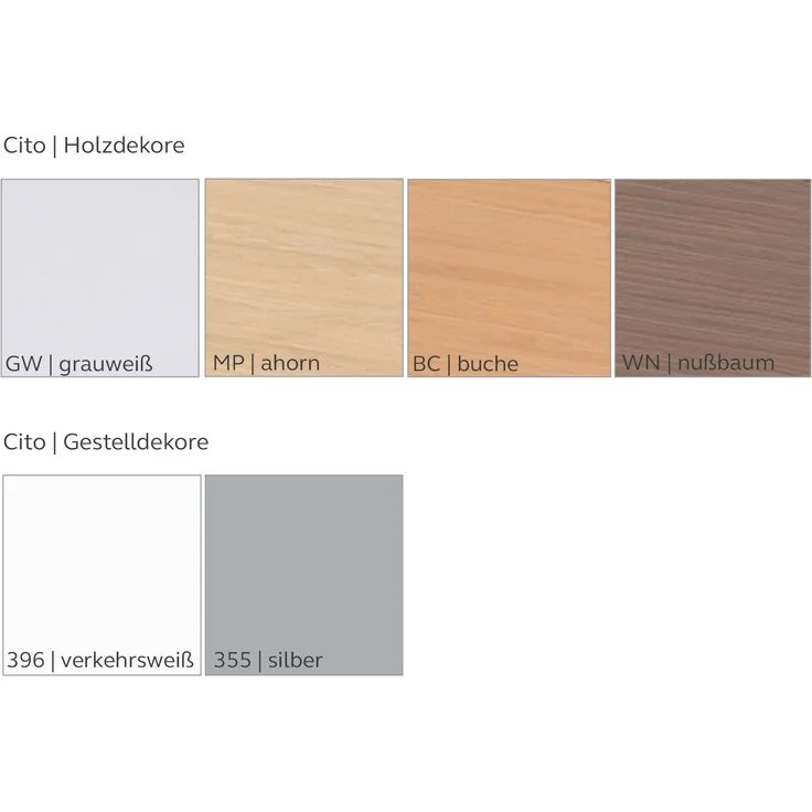 Cito Fußraumblende für Schreibtisch B 1800 mm, Farbe silber – Bild 3