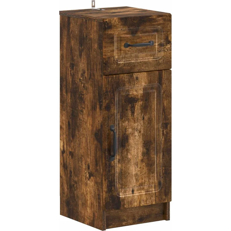 vidaXL 3-teiliges Badezimmer-Schranksystem UTRECHT 3 stk. Raucheiche 3418058 – Bild 3
