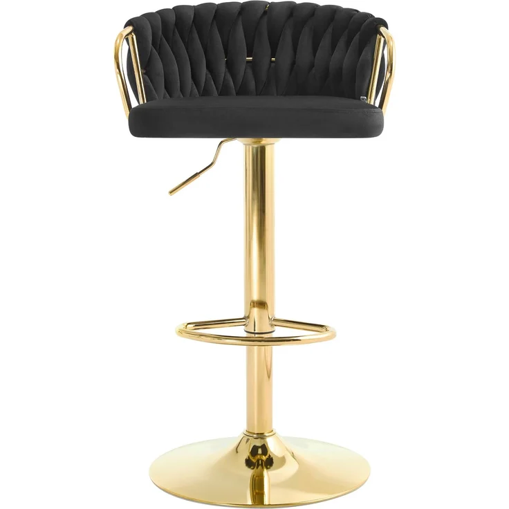 Küchenstuhl,Soft-Kissen-Tisch-Hocker,Bequeme Sitze,Elegante Bar-Hocker,Kaffeestuhl(Es ist nur ein Bar Stuhl enthalten)--Schwarz--50.5x49.5x98cm--YOUDENOVA – Bild 6
