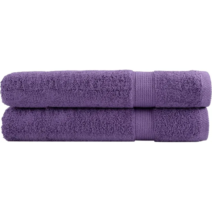 vidaXL Premium-Saunatücher SOLUND 2 Stk. Lila 80x200 cm 600 g/m² 137362