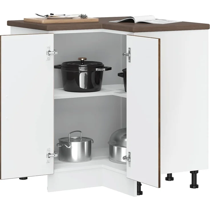 vidaXL Küchen-Eckunterschrank Porto Räuchereiche Holzwerkstoff 853992 – Bild 2