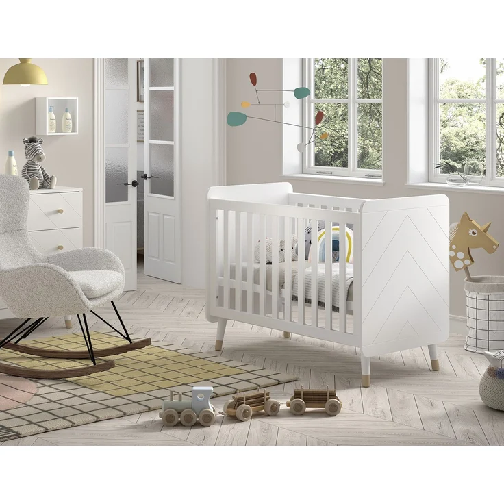 BILLY Babybett LF 60 x 120 cm, m. verst. Lattenrost, Ausf. MDF weiß lackiert – Bild 2