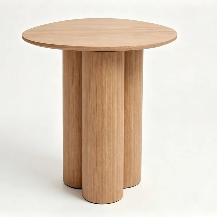 WILLIAMSPACE Beistelltisch Moderner Beistelltisch, Freiformplatte Holzfurnier, asymmetrisch – Bild 3
