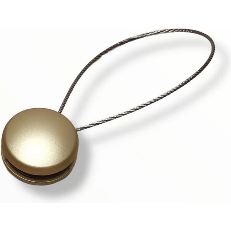 nodeko Magnethalter für Gardinen Raffhalter mit Magnet Ø 28 mm, mit Drahtschlaufe, Vorhänge und Gardinen, Gardinenmagnet – Bild 1