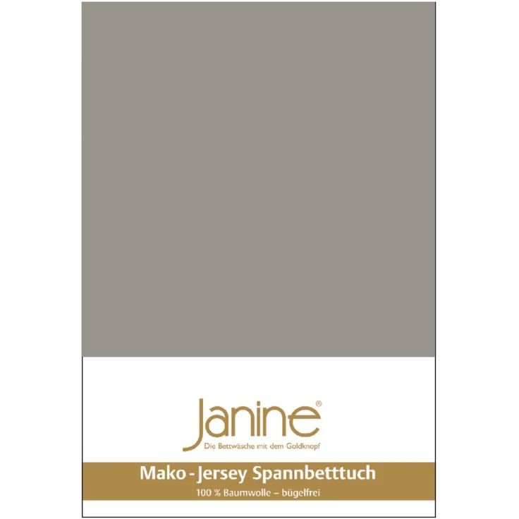 Janine Mako Jersey Spannbetttuch Bettlaken 140-160x200 cm OVP 5007 77 vulkan – Bild 1